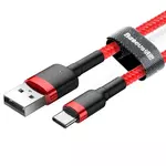 Kép 2/7 - USB-USB-C kábel Baseus Cafule 3A 0,5 m (piros)