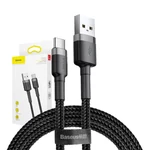 Kép 7/7 - Baseus Cafule USB-USB-C kábel, 3A, 0,5 m (szürke-fekete)
