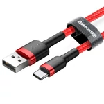 Kép 2/7 - Baseus Cafule USB-USB-C kábel, 3A, 1m (piros)