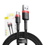 Kép 7/7 - Baseus Cafule USB-USB-C kábel, 3A, 1m (piros-fekete)