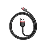 Kép 3/7 - USB-USB-C kábel Baseus Cafule 3A 1m (piros-fekete)