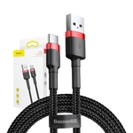 Kép 7/7 - USB-USB-C kábel Baseus Cafule 3A 1m (piros-fekete)