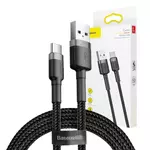 Kép 7/7 - USB-USB-C kábel Baseus Cafule 3A 1m (szürke-fekete)