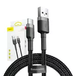 Kép 7/7 - USB-USB-C kábel Baseus Cafule 2A 2m (szürke-fekete)