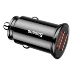 Kép 6/8 - Baseus Circular autós gyorstöltő 2xUSB, QC 3.0, 5A, 30W (fekete)