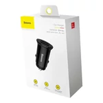 Kép 7/8 - Baseus Circular autós gyorstöltő 2xUSB, QC 3.0, 5A, 30W (fekete)