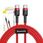 Kép 7/7 - Baseus Cafule USB-C - USB-C PD 2.0 QC 3.0 kábel, 60 W, 1 m (piros)