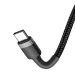 Kép 4/6 - Baseus Cafule USB-C - USB-C PD 2.0 QC 3.0 kábel, 60 W, 1 m (fekete-szürke)