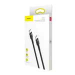 Kép 6/6 - Baseus Cafule USB-C - USB-C PD 2.0 QC 3.0 kábel, 60 W, 1 m (fekete-szürke)