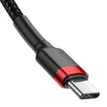 Kép 3/6 - Baseus Cafule PD 2.0 QC 3.0 60 W USB-C – USB-C PD kábel 2 m (fekete-piros)