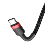 Kép 4/6 - Baseus Cafule USB-C - USB-C PD 2.0 QC 3.0 kábel, 60 W, 2 m (fekete-piros)