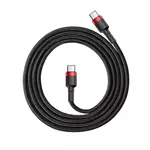 Kép 2/9 - Baseus Cafule USB-C - USB-C PD 2.0 QC 3.0 kábel 60 W 1 m (fekete-piros)