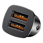 Kép 5/8 - Ładowarka samochodowa Baseus Square 2xUSB QC3.0 5A 30W (czarna)