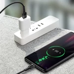 Kép 8/10 - Baseus Cafule USB-USB-C kábel Huawei SuperCharge, QC 3.0, 5A 1m (fekete-szürke)