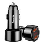Kép 2/9 - Baseus Magic 2x USB autós töltő, QC 3.0, 45W (fekete)