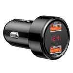 Kép 5/9 - Baseus Magic 2x USB autós töltő, QC 3.0, 45W (fekete)