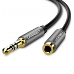 Kép 2/2 - UGREEN AUX 3,5 mm-es jack audió hosszabbító kábel, 1m (fekete)