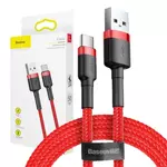 Kép 1/9 - Baseus Cafule USB-USB-C kábel, 2A, 3m (piros)