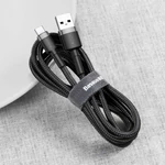 Kép 7/9 - Baseus Cafule USB-USB-C kábel, 2A, 3m (szürke-fekete)