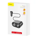 Kép 6/8 - Baseus 2xUSB szivargyújtó elosztó, 3,1A, 100W (fekete)