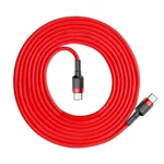 Kép 2/8 - Baseus Cafule USB-C - USB-C PD 2.0 QC 3.0 kábel, 60 W, 2 m (piros)