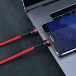 Kép 5/8 - Baseus Cafule USB-C - USB-C PD 2.0 QC 3.0 kábel, 60 W, 2 m (piros)