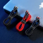 Kép 6/8 - Baseus Cafule USB-C - USB-C PD 2.0 QC 3.0 kábel, 60 W, 2 m (piros)