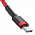 Kép 4/8 - USB-C – USB-C PD Baseus Cafule PD 2.0 QC 3.0 kábel 60 W 2 m (piros)