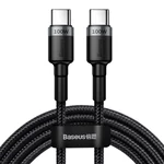 Kép 1/9 - Baseus Cafule USB-C-USB-C kábel, QC 3.0, PD 2.0, 100 W, 5A, 2 m (szürke-fekete)