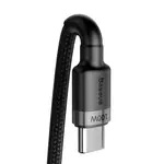 Kép 3/9 - Baseus Cafule USB-C-USB-C kábel, QC 3.0, PD 2.0, 100 W, 5A, 2 m (szürke-fekete)