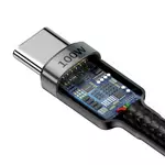 Kép 5/9 - Baseus Cafule USB-C-USB-C kábel, QC 3.0, PD 2.0, 100 W, 5A, 2 m (szürke-fekete)