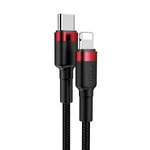 Kép 4/11 - Baseus Cafule USB-C - Lightning PD kábel, 18 W, 1 m (fekete-piros)