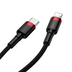 Kép 6/11 - Baseus Cafule USB-C - Lightning PD kábel, 18 W, 1 m (fekete-piros)