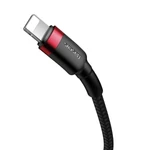 Kép 7/11 - Baseus Cafule USB-C - Lightning PD kábel, 18 W, 1 m (fekete-piros)