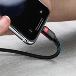 Kép 10/11 - Baseus Cafule USB-C - Lightning PD kábel, 18 W, 1 m (fekete-piros)