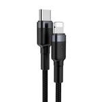 Kép 3/11 - Baseus Cafule USB-C - Lightning PD kábel, 18 W, 1 m (fekete-szürke)