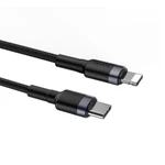Kép 5/11 - Baseus Cafule USB-C - Lightning PD kábel, 18 W, 1 m (fekete-szürke)