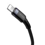 Kép 7/11 - Baseus Cafule USB-C - Lightning PD kábel, 18 W, 1 m (fekete-szürke)