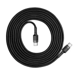 Kép 2/10 - Baseus Cafule USB-C - USB-C PD 2.0 QC 3.0 kábel, 60 W, 2 m (fekete-szürke)