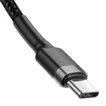 Kép 4/10 - Baseus Cafule USB-C - USB-C PD 2.0 QC 3.0 kábel, 60 W, 2 m (fekete-szürke)