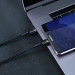 Kép 7/10 - Baseus Cafule USB-C - USB-C PD 2.0 QC 3.0 kábel, 60 W, 2 m (fekete-szürke)