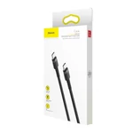 Kép 9/10 - Baseus Cafule USB-C - USB-C PD 2.0 QC 3.0 kábel, 60 W, 2 m (fekete-szürke)
