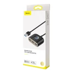 Kép 8/9 - Baseus Square Round 4 az 1-ben hordozható adapter, 1x USB 3.0 + 3x USB 2.0, 1 m (fekete)