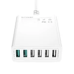 Kép 2/5 - Blitzwolf BW-S15 6x USB töltő, QC 3.0, 60W (fehér)