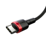 Kép 3/9 - Baseus Cafule USB-C-USB-C kábel, QC 3.0, PD 2.0, 100 W, 5A, 2 m (piros-fekete)