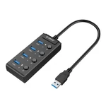 Kép 1/5 - Orico hub USB 3.0, 4x USB (fekete)