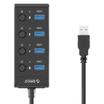 Kép 4/5 - Orico hub USB 3.0, 5x USB (fekete)