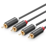Kép 2/4 - UGREEN 2RCA-2RCA kábel, 3m (fekete)