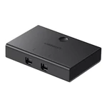 Kép 1/3 - UGREEN 30345 USB 2.0 2x1 USB KVM kapcsoló (fekete)