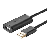 Kép 1/6 - UGREEN US121 USB 2.0 hosszabbító kábel, aktív, 10m (fekete)